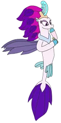 Size: 1507x3040 | Tagged: artist:supahdonarudo, derpibooru import, holding, hoof on chin, message in a bottle, my little pony: the movie, queen novo, safe, seapony (g4), simple background, thinking, transparent background