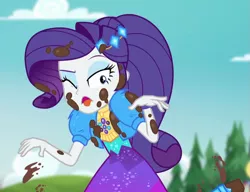 Size: 933x718 | Tagged: safe, derpibooru import, screencap, rarity, equestria girls, equestria girls series, lost and pound, spoiler:eqg series (season 2), cropped, dirty, mud, solo
