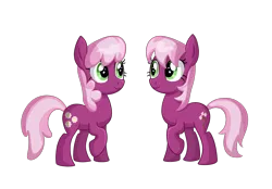 Size: 3096x2160 | Tagged: safe, artist:thecheeseburger, derpibooru import, idw, cheerilee, cherry blossom (idw), earth pony, pony, spoiler:comic, spoiler:comic29, duo, female, idw showified, mare, siblings, simple background, sisters, transparent background, twins, vector