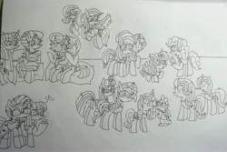 Size: 4292x2872 | Tagged: safe, artist:徐詩珮, derpibooru import, applejack, fizzlepop berrytwist, fluttershy, glitter drops, maud pie, moondancer, pinkie pie, princess flurry heart, rainbow dash, rarity, spike, spring rain, starlight glimmer, sunburst, sunset shimmer, tempest shadow, trixie, twilight sparkle, twilight sparkle (alicorn), oc, oc:bubble sparkle, alicorn, unicorn, series:sprglitemplight diary, series:sprglitemplight life jacket days, series:springshadowdrops diary, series:springshadowdrops life jacket days, alicorn oc, alternate universe, broken horn, clothes, comic, counterparts, cousins, cute, dialogue, female, filly, glitterbetes, glitterlight, glittershadow, horn, lesbian, lifejacket, magical lesbian spawn, magical threesome spawn, mane six, mare, mother and child, mother and daughter, multiple parents, next generation, offspring, parent:glitter drops, parent:spring rain, parent:tempest shadow, parent:twilight sparkle, parents:glittershadow, parents:sprglitemplight, parents:springdrops, parents:springshadow, parents:springshadowdrops, polyamory, scarf, shipping, sprglitemplight, springbetes, springdrops, springlight, springshadow, springshadowdrops, teenage flurry heart, teenager, tempest's counterparts, tempestbetes, tempestlight, twiabetes, twilight's counterparts, wings