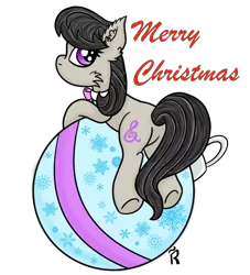 Size: 852x938 | Tagged: safe, artist:dawn-designs-art, derpibooru import, octavia melody, earth pony, pony, bauble, baubles, christmas, cute, hearth's warming, holiday, merry christmas, solo