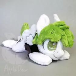 Size: 894x894 | Tagged: safe, artist:appledew, derpibooru import, ponified, pegasus, pony, awsten knight, beanie (plushie), clothes, commission, irl, male, photo, plushie, prone, shirt, smiling, solo, spread wings, stallion, waterparks, wings