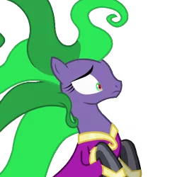 Size: 1080x1080 | Tagged: safe, derpibooru import, edit, edited screencap, screencap, mane-iac, pony, power ponies (episode), background removed, cropped, female, mare, not a vector, simple background, solo, transparent background, worried, wtf