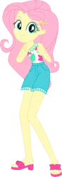 Size: 530x1507 | Tagged: safe, artist:marcorois, derpibooru import, fluttershy, equestria girls, equestria girls series, i'm on a yacht, spoiler:eqg series (season 2), clothes, simple background, solo, transparent background, vector
