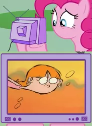 Size: 563x771 | Tagged: derpibooru import, ed edd n eddy, exploitable meme, meme, no mouth, obligatory pony, one + one = ed, pinkie pie, safe, sarah, tv meme