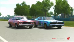 Size: 1024x576 | Tagged: safe, derpibooru import, twilight sparkle, pony, dodge (car), dodge charger, female, forza motorsport 4, game screencap, mare, my little pony logo, race, video game