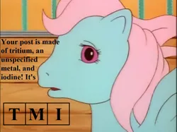 Size: 1203x900 | Tagged: chemistry joke, derpibooru import, edit, edited screencap, g1, my little pony 'n friends, paradise estate, reaction image, safe, screencap, the magic coins, too much information, wind whistler