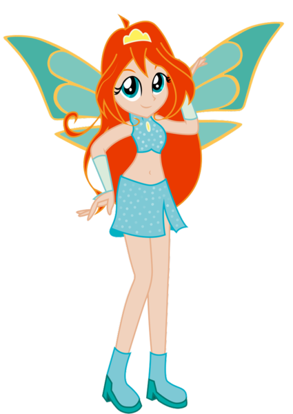 Size: 753x1062 | Tagged: safe, artist:lhenao, artist:princesssnowofc, derpibooru import, fairy, human, equestria girls, barely eqg related, base used, bloom (winx club), clothes, crossover, equestria girls style, equestria girls-ified, fairy wings, gloves, magic winx, rainbow s.r.l, shoes, wings, winx club