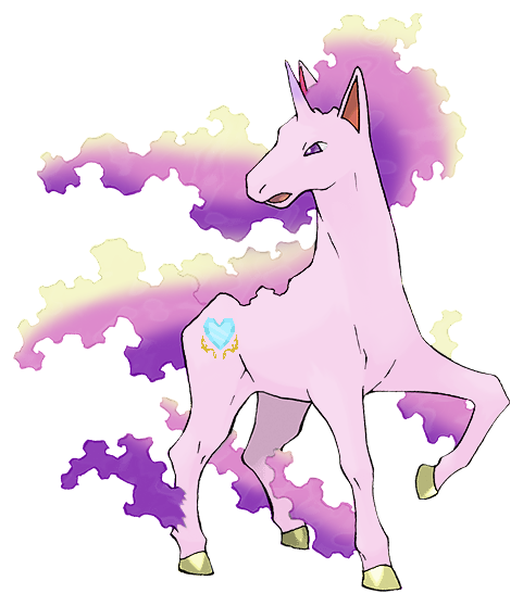 Size: 481x558 | Tagged: artist:pokemoncoloursplash, crossover, derpibooru import, ethereal fetlocks, ethereal mane, palette swap, pokémon, princess cadance, raised hoof, rapidash, recolor, safe, simple background, solo, transparent background