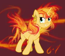 Size: 2400x2051 | Tagged: artist:sixes&sevens, derpibooru import, draconequified, draconequus, ear piercing, earring, fanfic art, fiery mane, fiery shimmer, fiery wings, fire, jewelry, mane of fire, piercing, rapidash shimmer, safe, species swap, sunset shimmer, wings