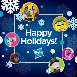 Size: 1024x1024 | Tagged: safe, derpibooru import, official, pinkie pie, earth pony, pony, bumblebee, christmas, clash of hasbro's titans, hasbro, holiday, meta, mighty morphin power rangers, pink ranger, play doh, power rangers, transformers, transformers robots in disguise (2015), twitter, uncle pennybags