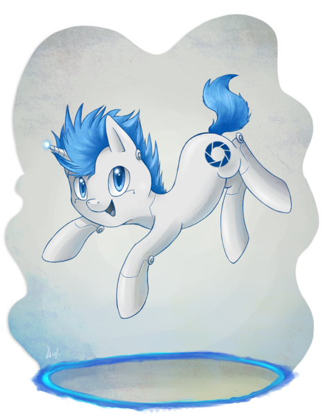 Size: 3871x4984 | Tagged: safe, artist:lightning-stars, derpibooru import, ponified, pony, robot, robot pony, absurd resolution, atlas, portal, portal (valve), solo