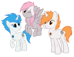 Size: 5010x3851 | Tagged: safe, artist:lightning-stars, derpibooru import, ponified, pony, robot, robot pony, atlas, companion cube, p-body, portal, portal (valve)