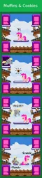 Size: 440x1820 | Tagged: safe, artist:zztfox, derpibooru import, derpy hooves, pinkie pie, pegasus, pony, comic, egg, female, game & watch, game and watch, mare, nintendo, pixel art