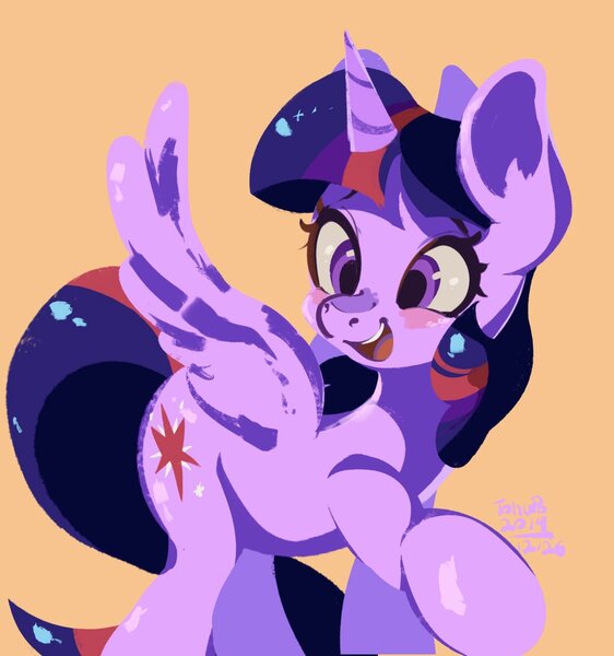 Size: 1511x1614 | Tagged: safe, artist:tohupo, derpibooru import, twilight sparkle, twilight sparkle (alicorn), alicorn, pony, blushing, female, mare, simple background, solo