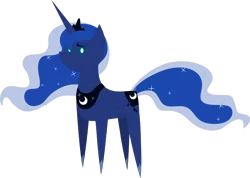 Size: 4881x3485 | Tagged: safe, artist:estories, derpibooru import, edit, editor:slayerbvc, princess luna, alicorn, pony, cropped, female, jewelry, luna's crown, mare, peytral, pointy ponies, regalia, simple background, smiling, solo, transparent background