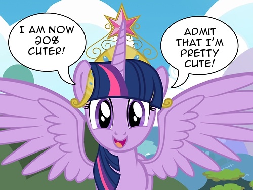 Size: 500x375 | Tagged: safe, artist:pixelkitties, derpibooru import, twilight sparkle, twilight sparkle (alicorn), alicorn, pony, 20% cooler, 20% cuter, alicorn drama, cute, drama, exploitable meme, meme, twiabetes, twilight rustler meme