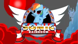 Size: 1366x768 | Tagged: blood, crossover, derpibooru import, edit, parody, rainbow dash, rainbow.exe, semi-grimdark, sonic.exe, sonic the hedgehog (series)