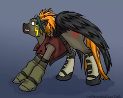 Size: 900x716 | Tagged: safe, derpibooru import, ponified, pony, crow hogan, wings, yu-gi-oh!, yu-gi-oh! 5d's