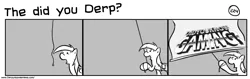 Size: 1280x404 | Tagged: safe, artist:tetrapony, derpibooru import, derpy hooves, pegasus, pony, comic:the daily derp, comic, female, mare, the did you derp?