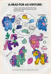 Size: 655x934 | Tagged: safe, derpibooru import, 4-speed, quarterback, salty (g1), slugger, steamer (g1), tex, earth pony, pony, big brother ponies, g1, male, neckerchief, stallion, unshorn fetlocks