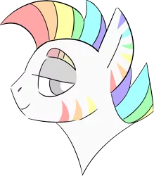 Size: 1070x1219 | Tagged: artist:taaffeiite, bust, derpibooru import, male, multicolored hair, oc, rainbow eyebrows, rainbow hair, safe, simple background, smiling, stallion, transparent background, unnamed oc, unofficial characters only, zebra, zebra oc