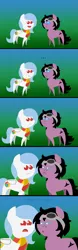 Size: 719x2303 | Tagged: safe, artist:ravenpuff, deleted from derpibooru, derpibooru import, oc, oc:google chrome, oc:puffy, unofficial characters only, earth pony, pony, ..., browser ponies, clothes, comic, d:, earth pony oc, female, frown, goggles, google chrome, mare, open mouth, pointy ponies, sad, scarf, suspicious