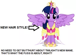 Size: 510x372 | Tagged: safe, derpibooru import, twilight sparkle, twilight sparkle (alicorn), alicorn, pony, magical mystery cure, alicorn drama, caption, dmc, drama, female, image macro, mare, text