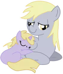 Size: 1098x1300 | Tagged: artist:bloodey3, blank flank, derpibooru import, derpy hooves, dinky hooves, equestria's best mother, female, filly, safe, sleeping