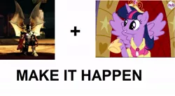 Size: 1051x579 | Tagged: safe, derpibooru import, twilight sparkle, twilight sparkle (alicorn), alicorn, pony, alicorn drama, drama, exploitable meme, female, make it happen, mare, meme, raziel, soul reaver