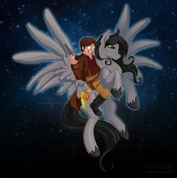 Size: 800x802 | Tagged: safe, artist:arctic-sekai, derpibooru import, ponified, human, pegasus, pony, firefly (series), mal reynolds, seizure warning in comments, serenity, wat