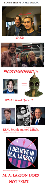 Size: 696x2850 | Tagged: conspiracy theory, derpibooru import, i believe in m.a. larson, i don't believe in ma larson, land of the lost, m.a. larson, reptilians, safe, sleestak, text, wat