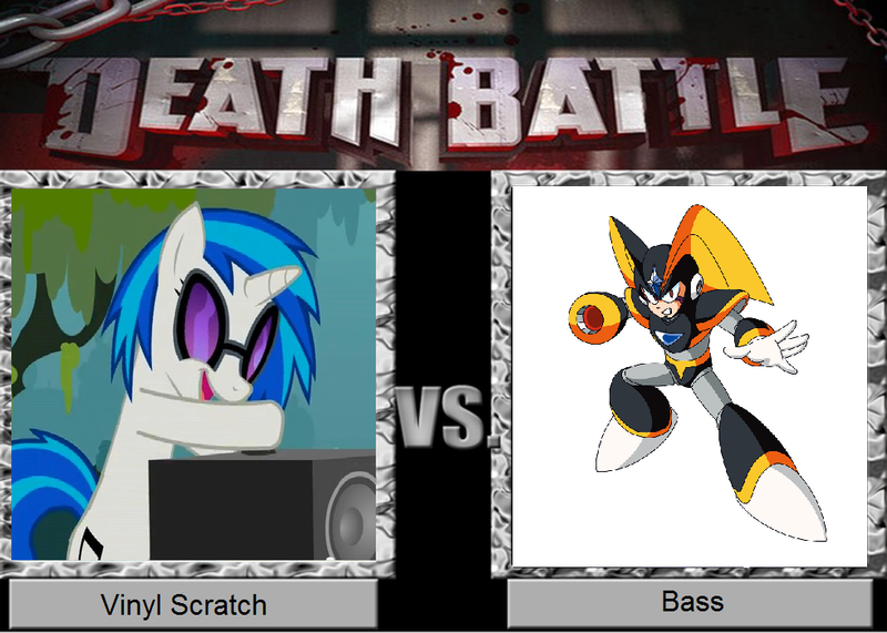 Size: 981x700 | Tagged: bass (megaman), death battle, derpibooru import, exploitable meme, megaman, meme, safe, vinyl scratch