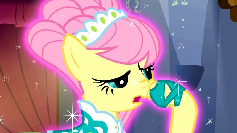 Size: 1136x640 | Tagged: body control, derpibooru import, fluttershy, green isn't your color, magic, nose picking, safe, screencap