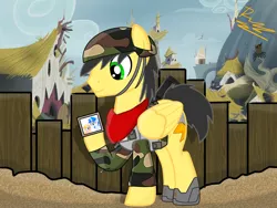 Size: 2048x1536 | Tagged: safe, artist:thunder burst, derpibooru import, oc, oc:thunder burst, pegasus, pony, cute, happy, soldier, soldier pony, solo, weapon