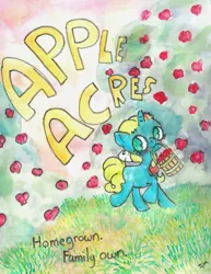 Size: 754x978 | Tagged: advertisement, apple, artist:iiyalovestobite, derpibooru import, food, g1, ribbon (g1), safe, sweet apple acres