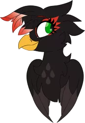 Size: 931x1347 | Tagged: safe, artist:taaffeiite, derpibooru import, oc, oc:seren, unofficial characters only, gryphon, bust, colored wings, colored wingtips, commission, female, griffon oc, simple background, smiling, transparent background, wings