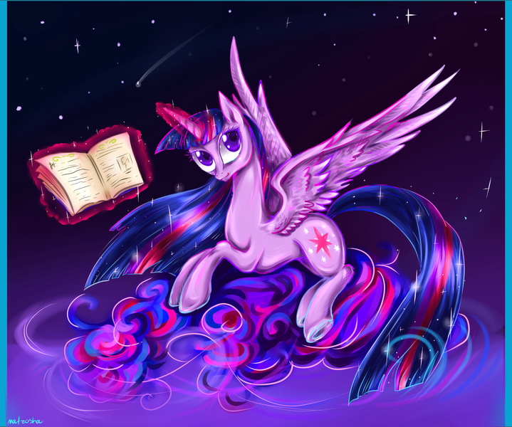 Size: 1468x1225 | Tagged: dead source, safe, artist:matrosha123, derpibooru import, twilight sparkle, twilight sparkle (alicorn), alicorn, pony, book, female, mare