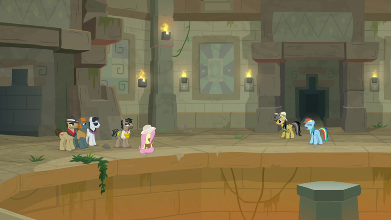 Size: 1920x1080 | Tagged: biff, daring do, daring doubt, derpibooru import, doctor caballeron, fluttershy, henchmen, rainbow dash, rogue (character), safe, screencap, withers