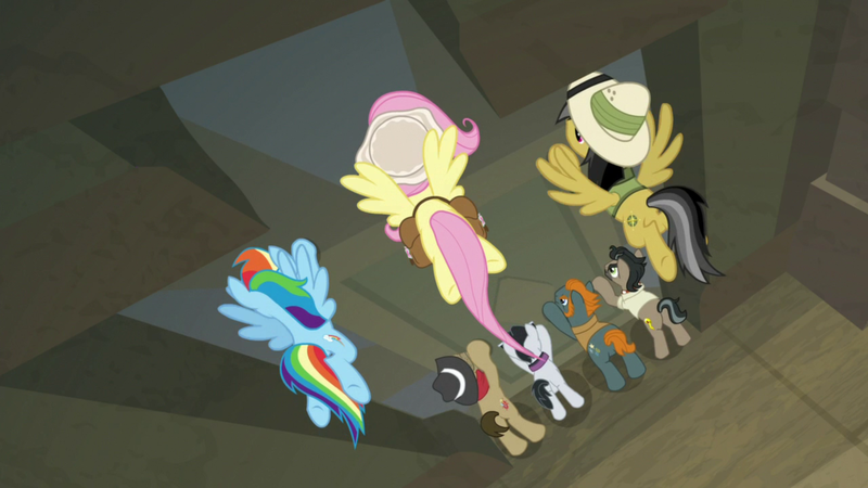 Size: 1920x1080 | Tagged: biff, daring do, daring doubt, derpibooru import, doctor caballeron, fluttershy, henchmen, rainbow dash, rogue (character), safe, screencap, withers