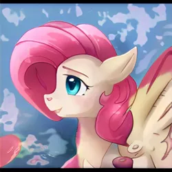 Size: 1024x1024 | Tagged: safe, artist:thisponydoesnotexist, derpibooru import, machine learning generated, oc, pony, artificial intelligence, bust, female, image, jpeg, mare, neural network, not fluttershy, portrait, side view, simple background, solo