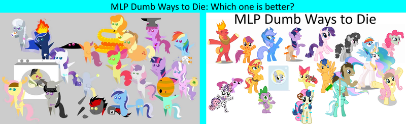 Size: 2600x800 | Tagged: semi-grimdark, artist:chicken-cake, derpibooru import, apple bloom, applejack, berry punch, berryshine, big macintosh, bon bon, carrot top, daring do, derpy hooves, diamond tiara, discord, doctor whooves, flash sentry, fluttershy, golden harvest, lyra heartstrings, minuette, octavia melody, pinkie pie, princess celestia, princess luna, rainbow dash, rarity, scootaloo, silver spoon, spike, sugar belle, sunset shimmer, sweetie belle, sweetie drops, time turner, twilight sparkle, oc, bear, bee, fish, insect, pony, rattlesnake, snake, unicorn, wasp, abuse, amble, animal costume, anvil, balloon, beehive, bipedal, bisection, blood, blue flu, bone, broken glass, broken horn, burnt, car, charred, chewing, clothes, cloud, comparison, costume, crash landing, crushed, cute, cutie mark crusaders, death, decapitated, door, dumb ways to die, eating, explosion, female, filly, fire, flattened, food, fork, furless, glass, glue, glue bottle, green face, half, headless, horn, hornless unicorn, hot dog, impatience, impatient, implied death, injured, male, mane seven, mane six, mare, meat, medicine, microphone, missing horn, modular, money, money bag, parody, partial nudity, piranha, pointy ponies, powerpoint, pukie pie, red button, sausage, scar, scratches, severed head, shot, sick, simple background, singing, space, space helmet, spikeabuse, stallion, steering wheel, stiched, stiches, stick, super glue, that pony sure does love humans, toaster, train, train station, twilight sparkle production's mlp dumb ways to die series, unicorn twilight, vomit, vomiting, washing machine, wasp nest, weight, white background