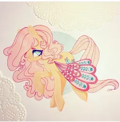 Size: 720x733 | Tagged: artist:dollbunnie, derpibooru import, eyebrows, fluttershy, glimmer wings, instagram, marker drawing, safe, solo, traditional art, wings