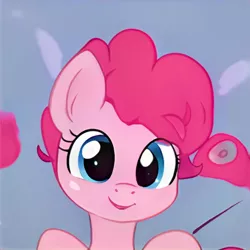Size: 1024x1024 | Tagged: safe, artist:thisponydoesnotexist, derpibooru import, machine learning generated, pinkie pie, cute, female, filly, image, jpeg, looking at you, neural network, smiling, solo
