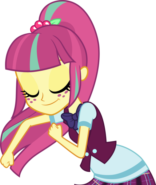 Size: 3357x3976 | Tagged: acadeca, artist:famousmari5, bowtie, bump, butt bump, butt smash, clothes, crystal prep academy, crystal prep academy uniform, crystal prep shadowbolts, cute, derpibooru import, edit, editor:slayerbvc, equestria girls, eyes closed, freckles, friendship games, no makeup edit, pleated skirt, safe, school uniform, simple background, skirt, solo, sourbetes, sour sweet, transparent background, vector, vector edit