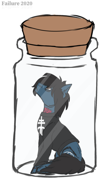 Size: 1728x2904 | Tagged: safe, artist:failure, derpibooru import, ponified, ponified:oliver sykes, earth pony, pony, undead, zombie, zombie pony, bags under eyes, bring me the horizon, clothes, commission, drop dead clothing, glasgow smile, hair over one eye, jar, lewd container meme, long sleeves, looking up, male, oh god damn it no, oh god no, oh no, pony in a bottle, scar, shirt, simple background, sitting, solo, stallion, stitches, tattoo, torn ear, white background, ych result