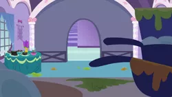 Size: 1280x720 | Tagged: background, carousel boutique, derpibooru import, liminal space, no pony, safe, scenic ponyville, screencap, sisterhooves social