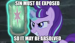 Size: 720x412 | Tagged: caption, derpibooru import, far cry 5, image macro, john seed, meme, safe, starlight glimmer, text, the cutie map