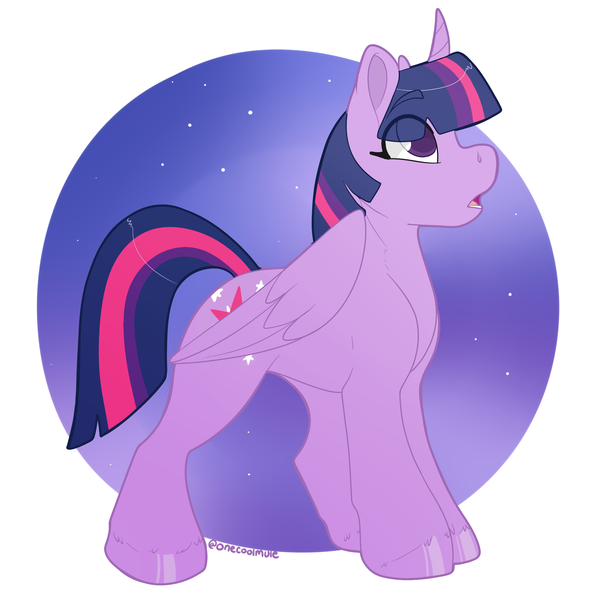 Size: 2000x2000 | Tagged: alicorn, artist:onecoolmule, confused, cute, derpibooru import, emala jiss challenge, female, folded wings, mare, safe, solo, twilight sparkle, twilight sparkle (alicorn), wings