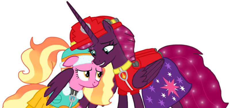 Size: 2179x1027 | Tagged: safe, artist:徐詩珮, derpibooru import, fizzlepop berrytwist, luster dawn, tempest shadow, alicorn, pony, series:sprglitemplight diary, series:sprglitemplight life jacket days, series:springshadowdrops diary, series:springshadowdrops life jacket days, alicornified, alternate universe, base used, cute, everest (paw patrol), marshall (paw patrol), older, older tempest shadow, paw patrol, race swap, simple background, tempestbetes, tempesticorn, transparent background